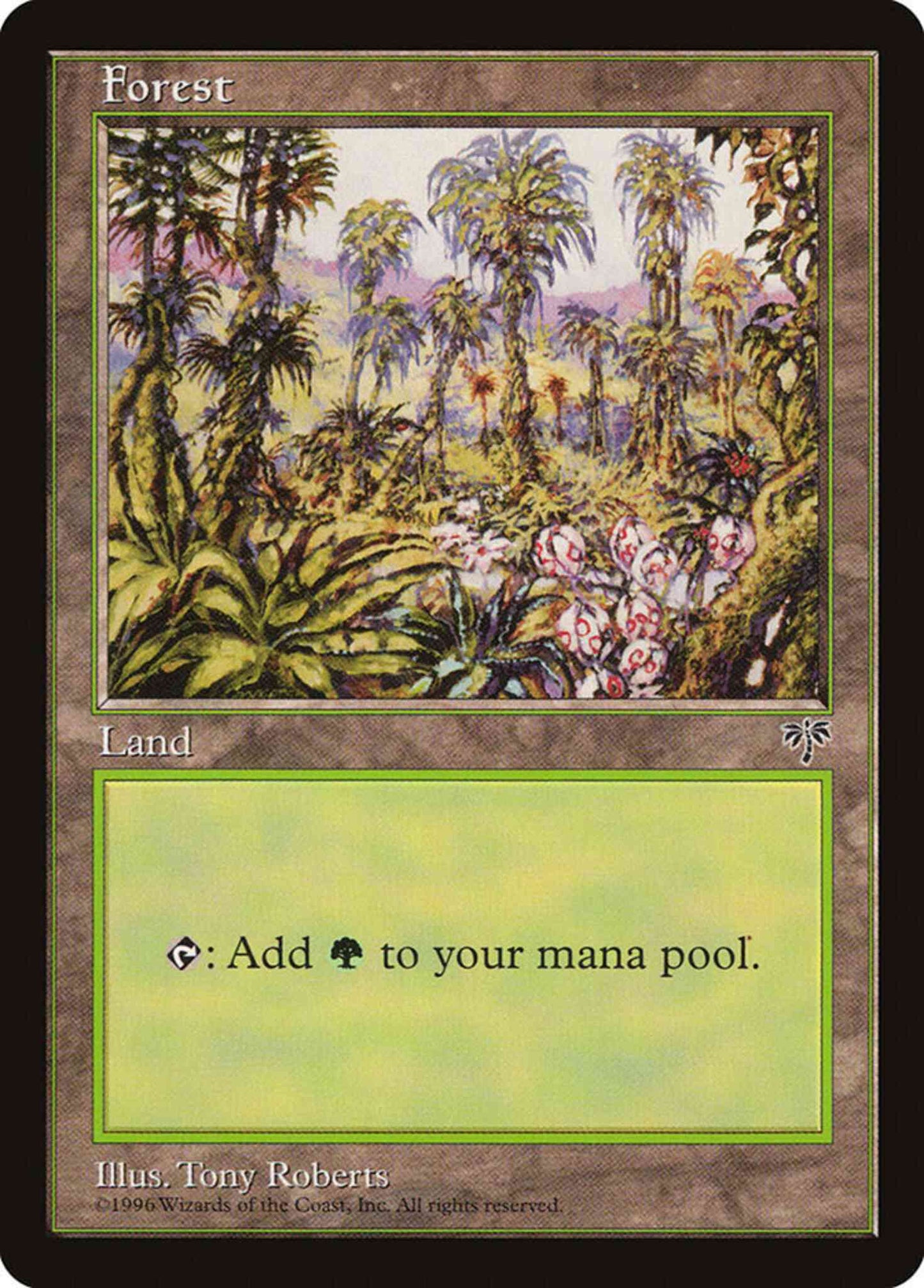 Forest [347] [Pink Flowers at Bottom Right] [Mirage] [Non-Foil]