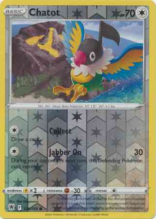 Chatot - 129/189 - Common [swsh10-129] [Reverse Holo]