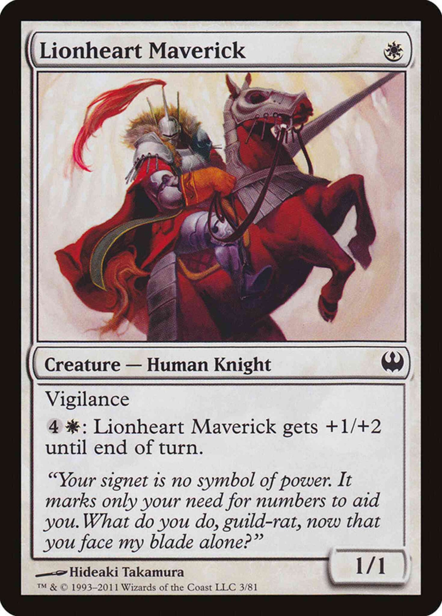 Lionheart Maverick [3] [Duel Decks: Knights vs. Dragons] [Non-Foil]