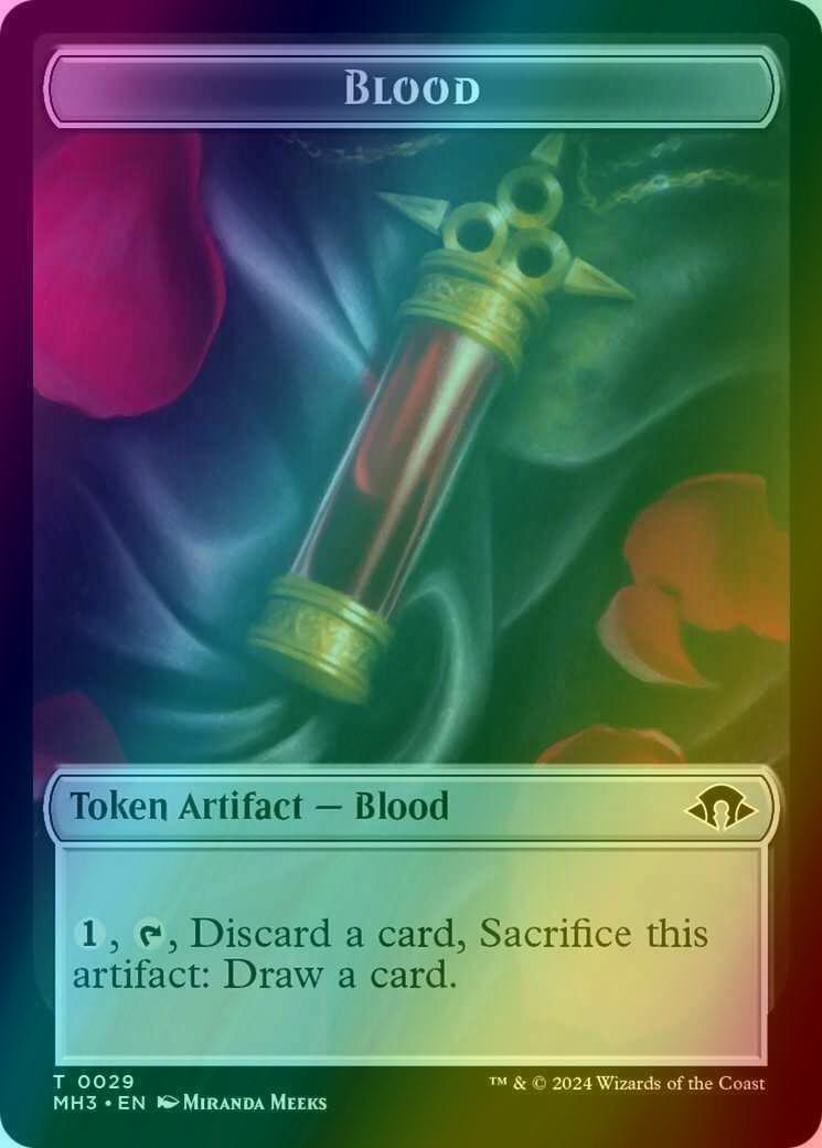 Blood Token (29) // Phyrexian Germ Token (16) [Modern Horizons 3: Tokens] [Foil]