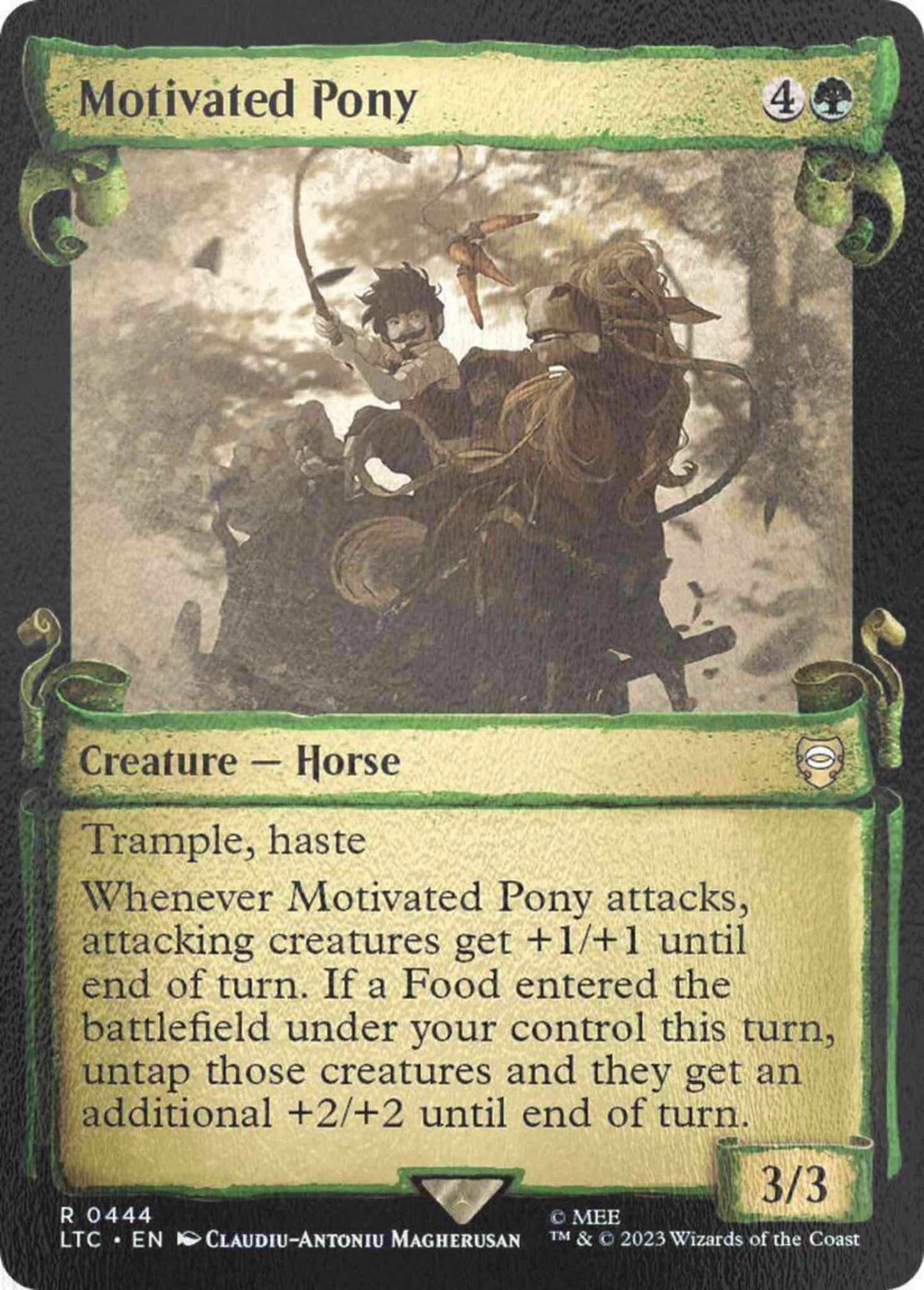 Motivated Pony [444] [Scrolls Showcase] [The Lord of the Rings: Tales of Middle-earth: Commander] [Silver Foil]