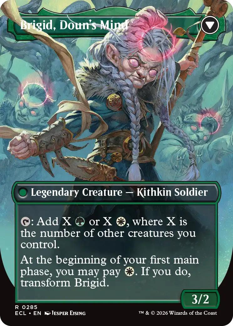 Brigid, Clachan's Heart // Brigid, Doun's Mind [285] [Borderless] [Lorwyn Eclipsed] [Non-Foil]