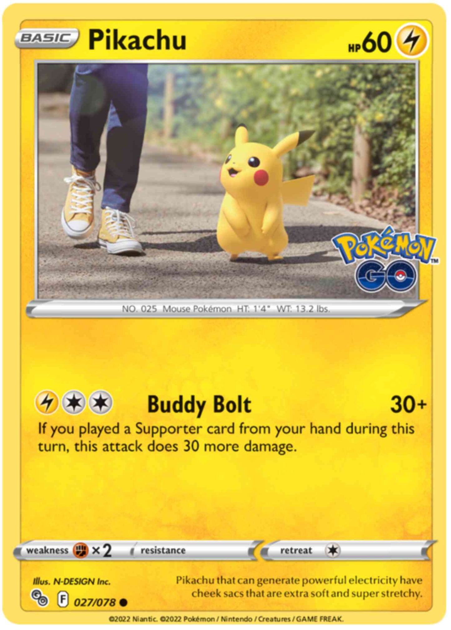 Pikachu - 027/078 - Common [pgo-027] [Non-Holo]