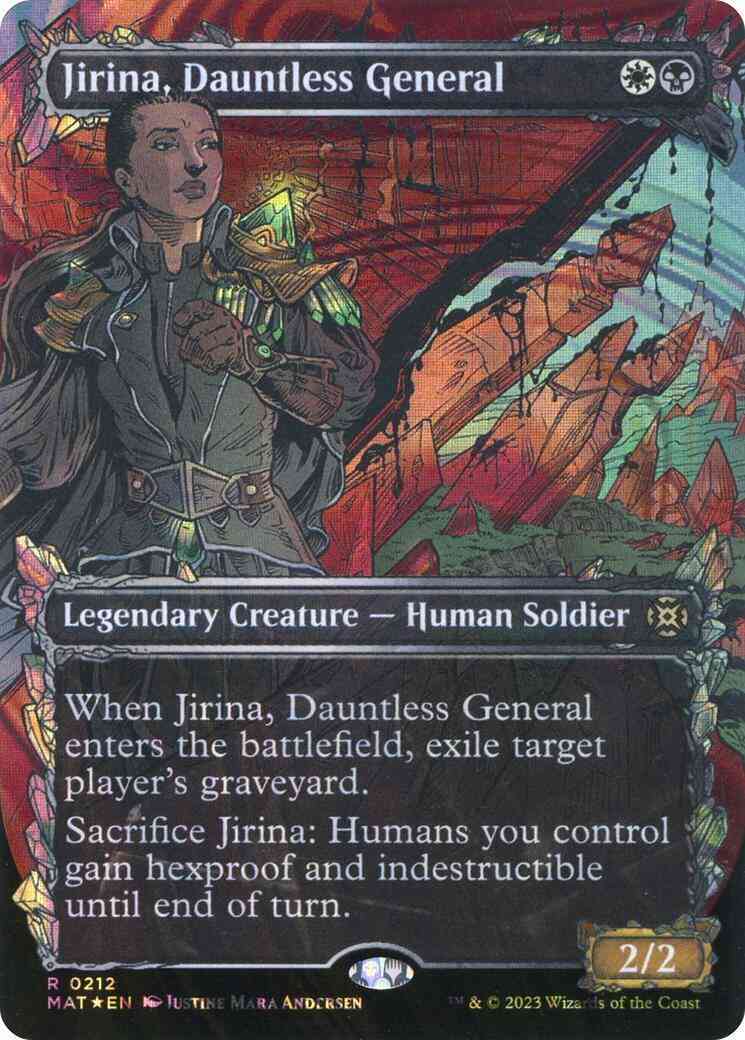 Jirina, Dauntless General [212] [Planar Showcase] [March of the Machine: The Aftermath] [Halo Foil]