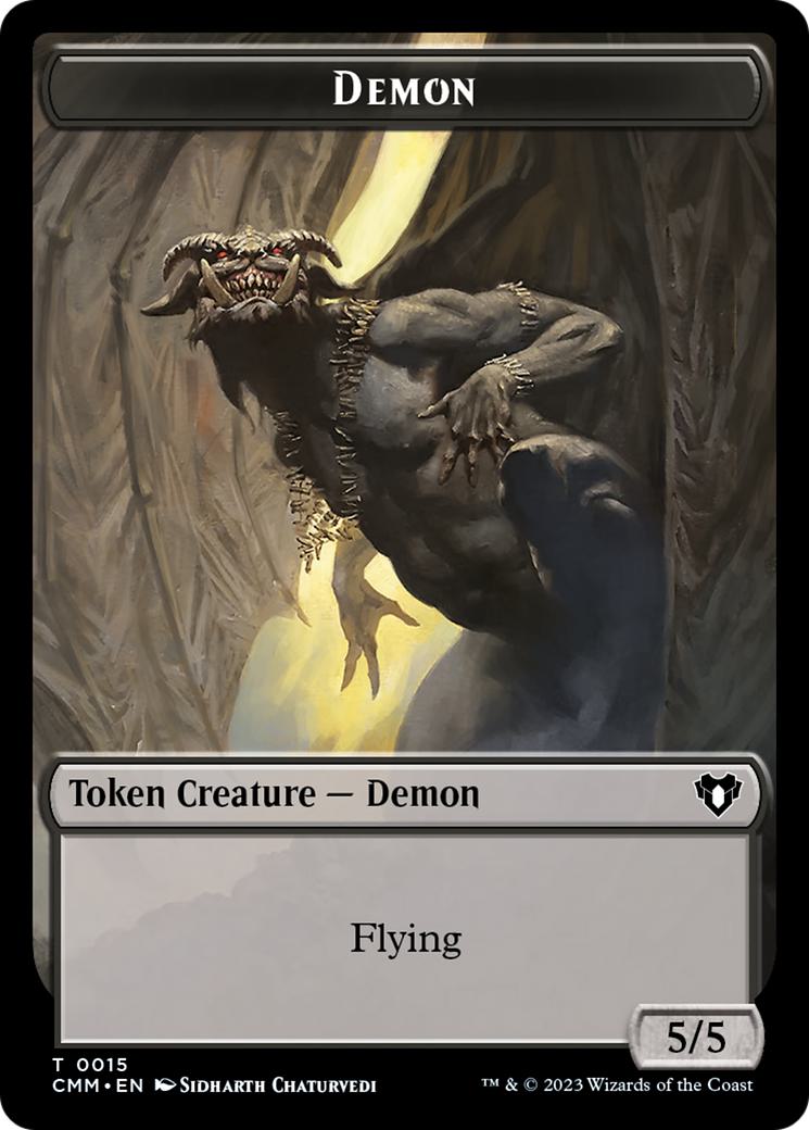 Clue Token (40) // Demon Token (15) [Commander Masters: Tokens] [Non-Foil]