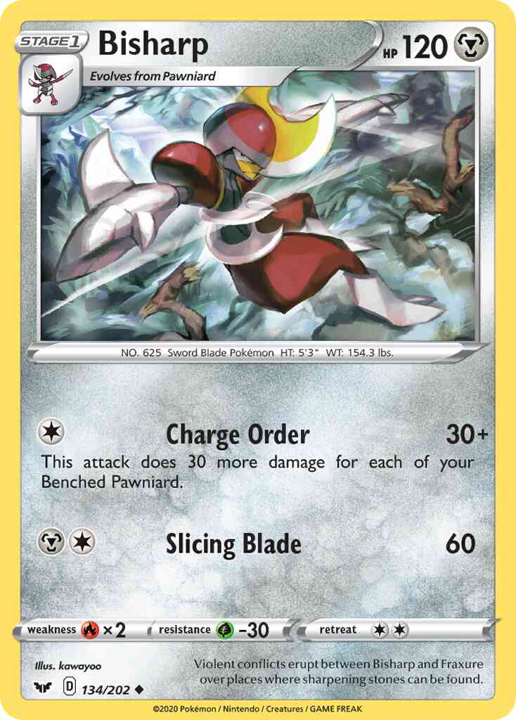 Bisharp - 134/202 - Uncommon [swsh1-134] [Reverse Holo]