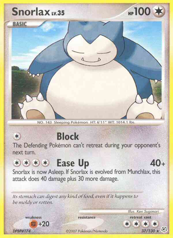 Snorlax - 37/130 - Rare [dp1-37] [Non-Holo]
