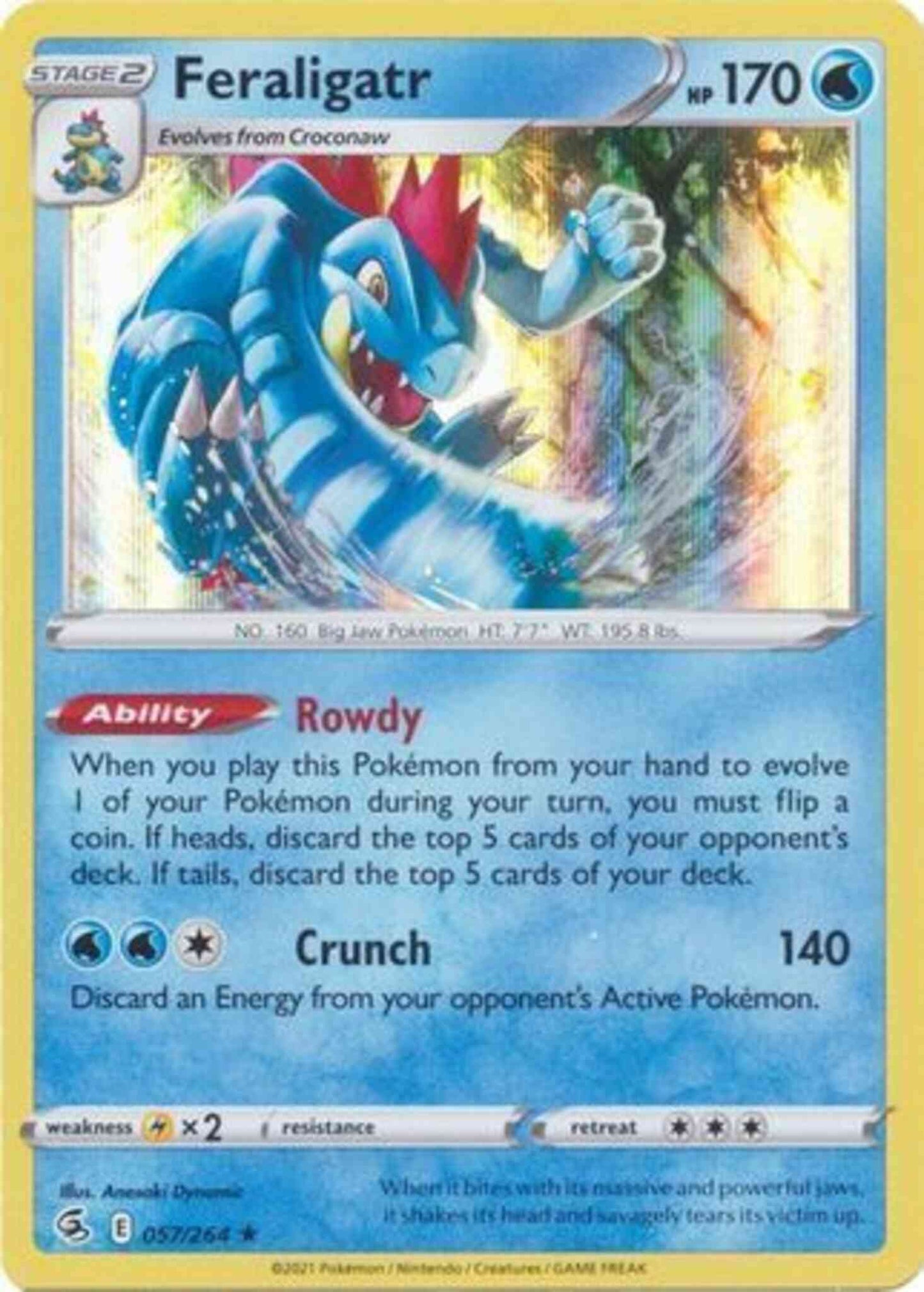 Feraligatr - 057/264 - Rare Holo [SWSH8-057] [Holo]