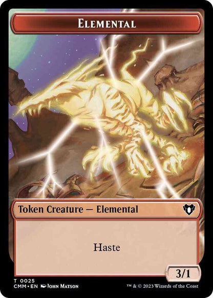 Elemental Token (25) // Human Soldier Token (06) [Commander Masters: Tokens] [Non-Foil]