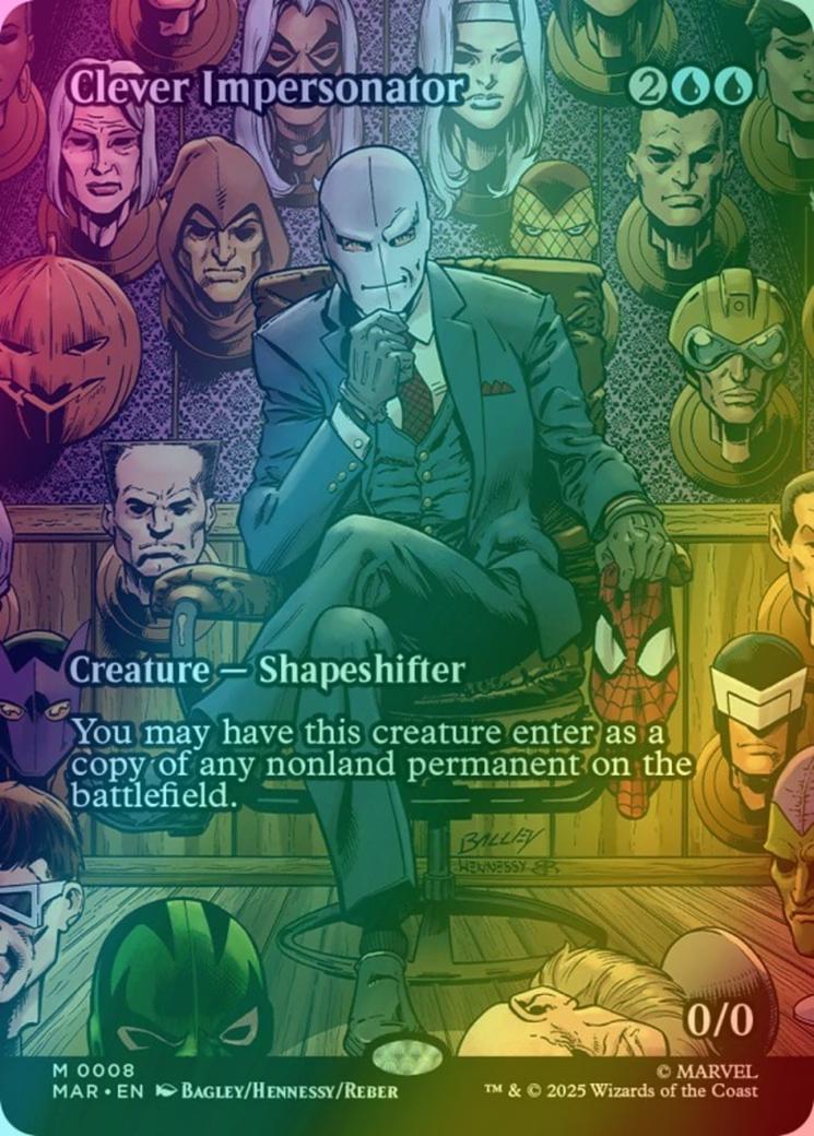 Clever Impersonator [8] [Borderless] [Source Material] [Marvel Universe] [Foil]
