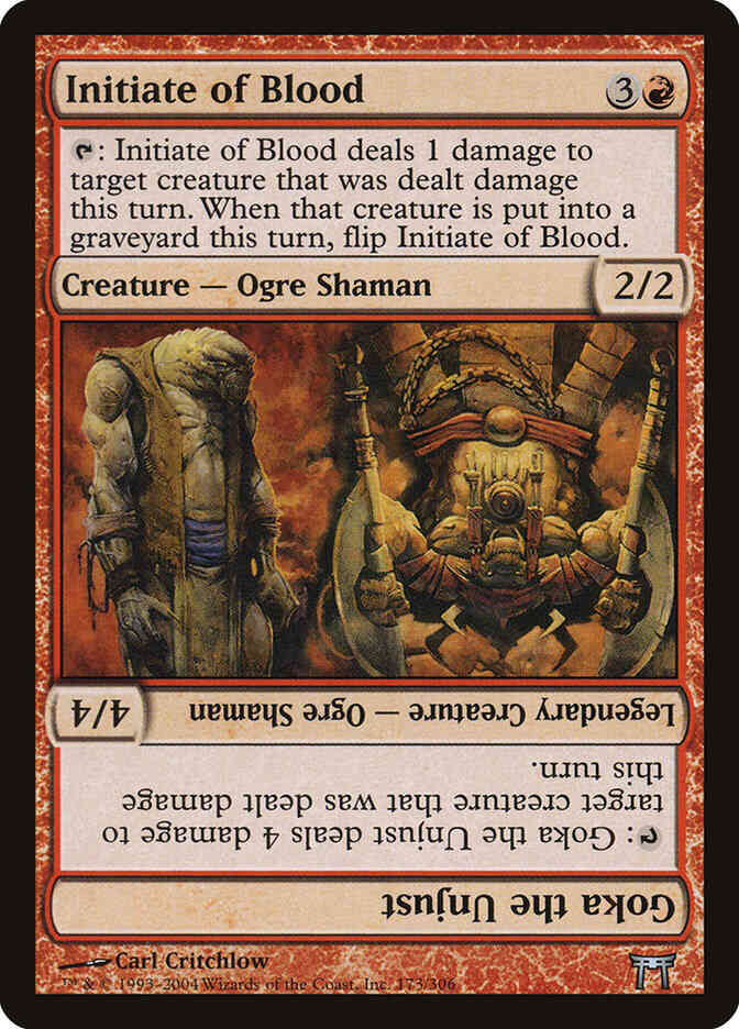 Initiate of Blood // Goka the Unjust [173] [Champions of Kamigawa] [Non-Foil]