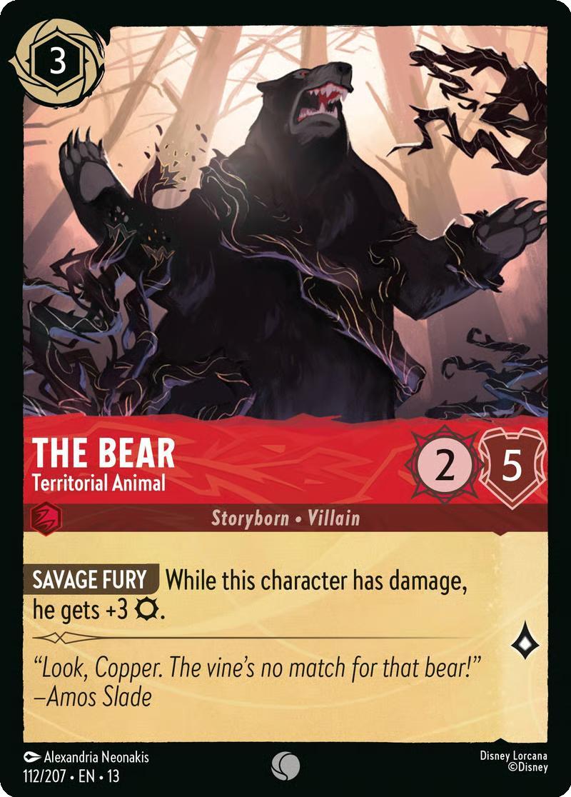 The Bear - Territorial Animal - 112/204 [Attack of the Vine!] [Non-Foil]