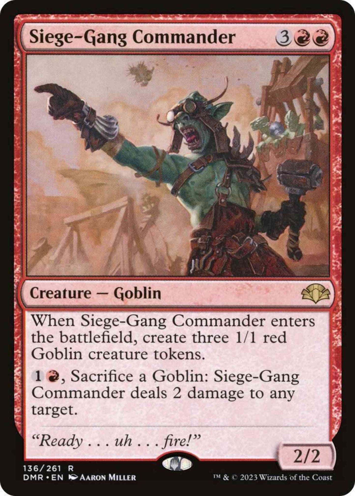 Siege-Gang Commander [136] [Dominaria Remastered] [Non-Foil]