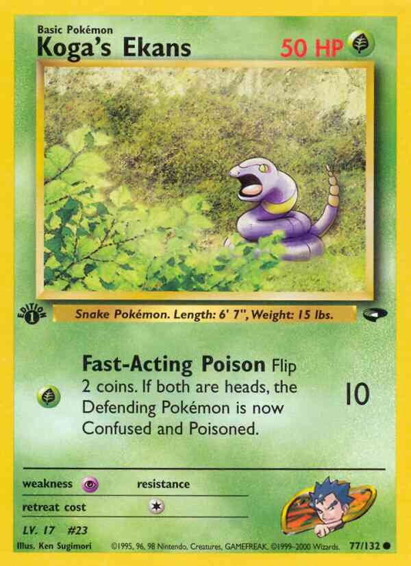 Koga's Ekans - 77/132 - Common - 1st Edition [gym2-77] [Non-Holo]