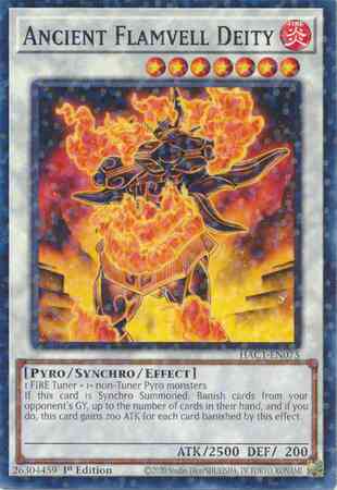 Ancient Flamvell Deity - HAC1-EN075 - Duel Terminal Normal Parallel Rare - 1st Edition