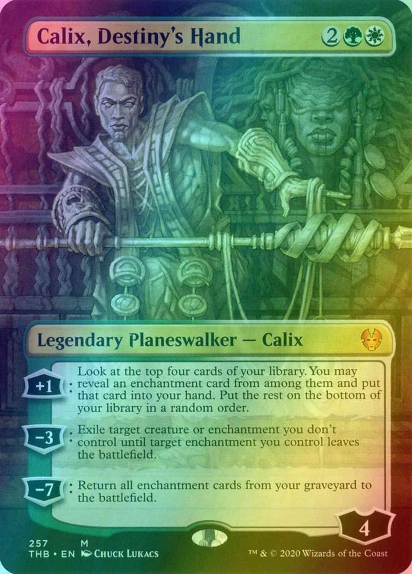 Calix, Destiny's Hand [257] [Borderless] [Theros Beyond Death] [Foil]