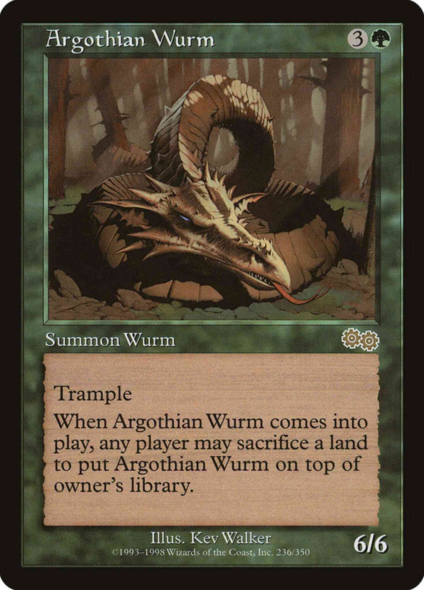 Argothian Wurm [236] [Urza's Saga] [Non-Foil]