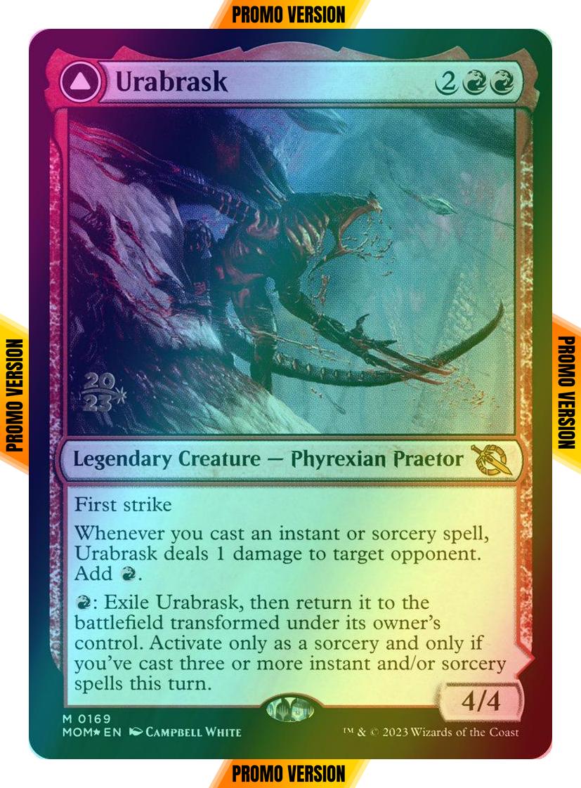 Urabrask // The Great Work [169s] [Prerelease] [March of the Machine: Promos] [Foil]