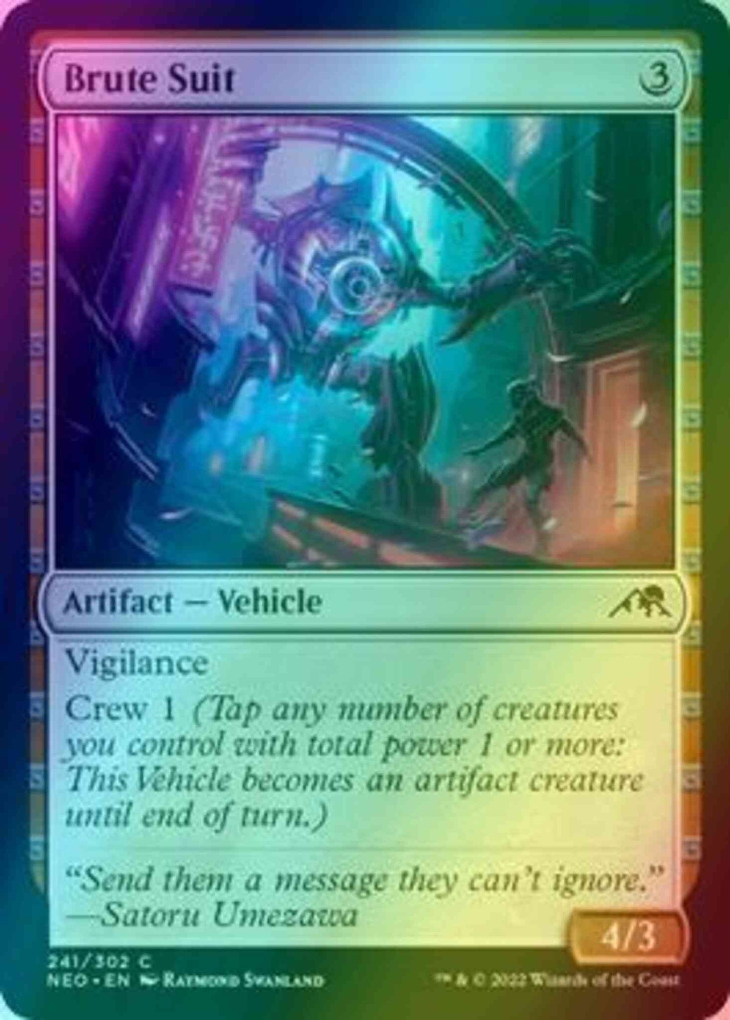 Brute Suit [241] [Kamigawa: Neon Dynasty] [Foil]