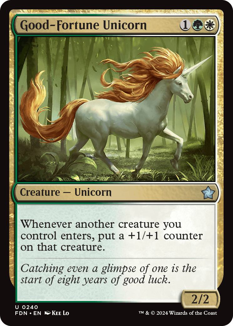 Good-Fortune Unicorn [240] [Foundations] [Non-Foil]