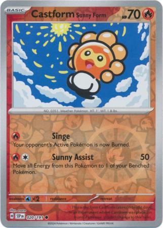 Castform Sunny Form - 020/191 - Common [sv08-020] [Reverse Holo]