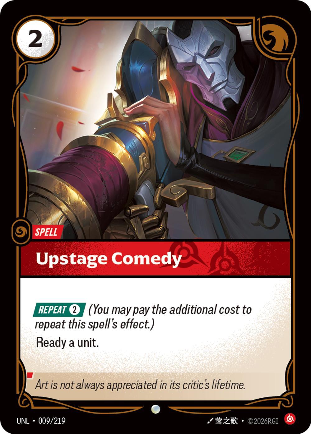 Upstage Comedy - 009/219 [Unleashed] [Non-Foil]