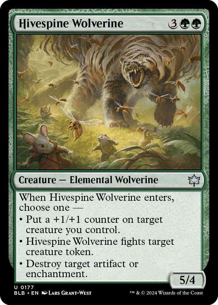 Hivespine Wolverine [177] [Bloomburrow] [Non-Foil]