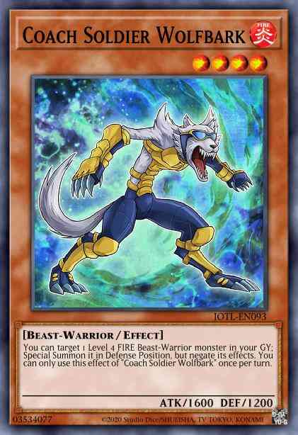 Coach Soldier Wolfbark - JOTL-EN093 - Secret Rare - 1st Edition