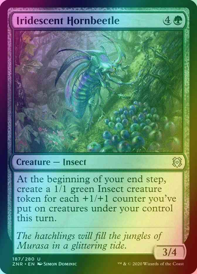 Iridescent Hornbeetle [187] [Zendikar Rising] [Foil]