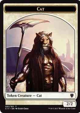 Cat Token (01) // Cat Warrior Token (08) [Commander 2017 Tokens] [Non-Foil]