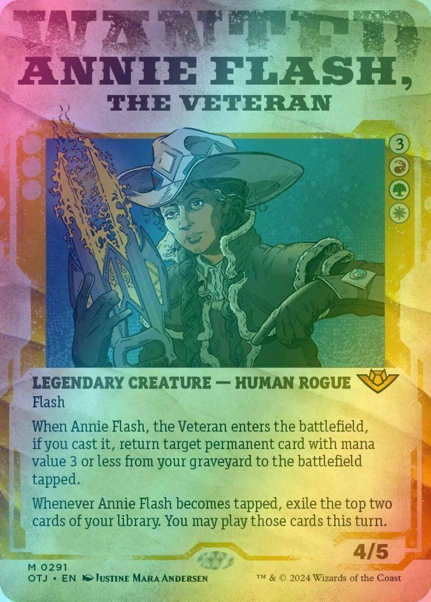 Annie Flash, the Veteran [291] [Wanted Poster Showcase] [Outlaws of Thunder Junction] [Foil]