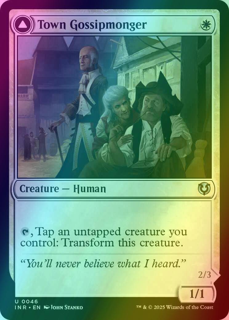 Town Gossipmonger // Incited Rabble [46] [Innistrad Remastered] [Foil]