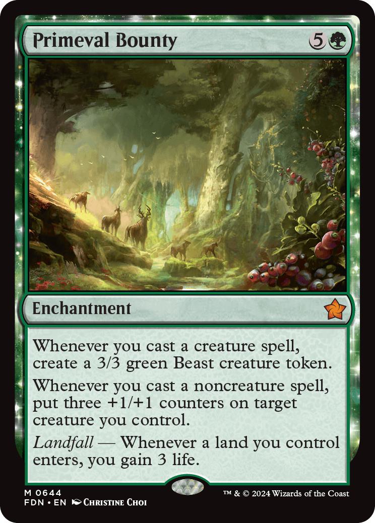 Primeval Bounty [644] [Foundations] [Non-Foil]