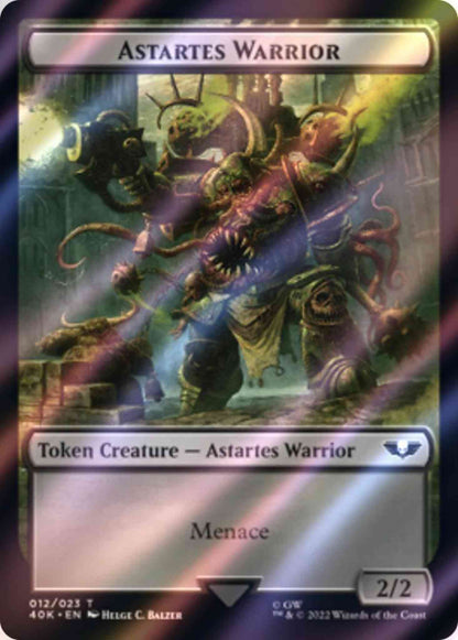 Astartes Warrior Token (12) // Plaguebearer of Nurgle Token (15) [Universes Beyond: Warhammer 40,000: Tokens] [Surge Foil]
