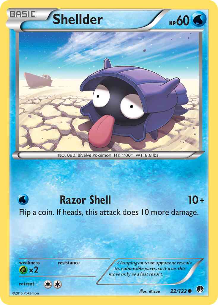 Shellder - 22/122 - Common [xy9-22] [Non-Holo]