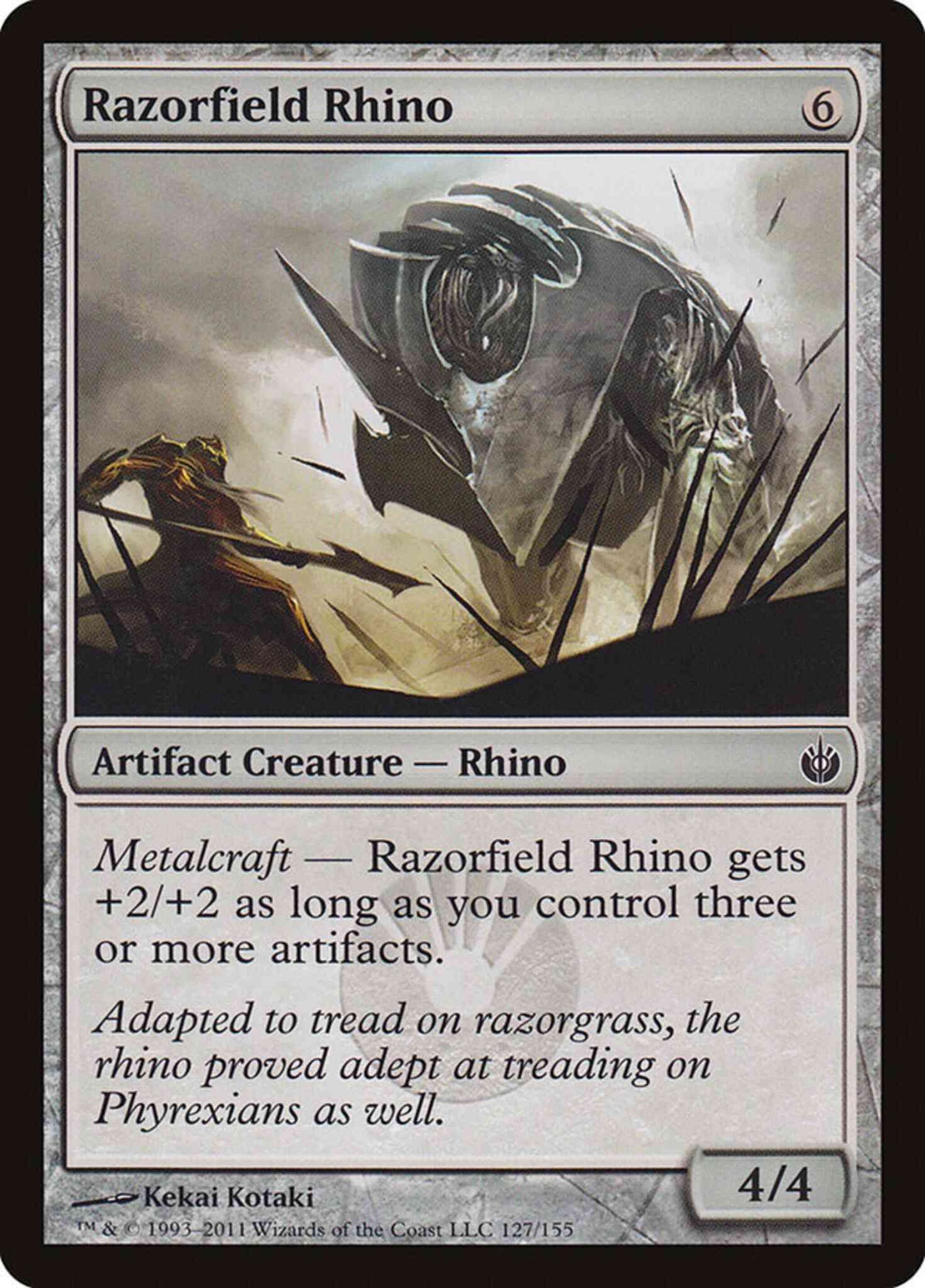 Razorfield Rhino [127] [Mirrodin Besieged] [Non-Foil]