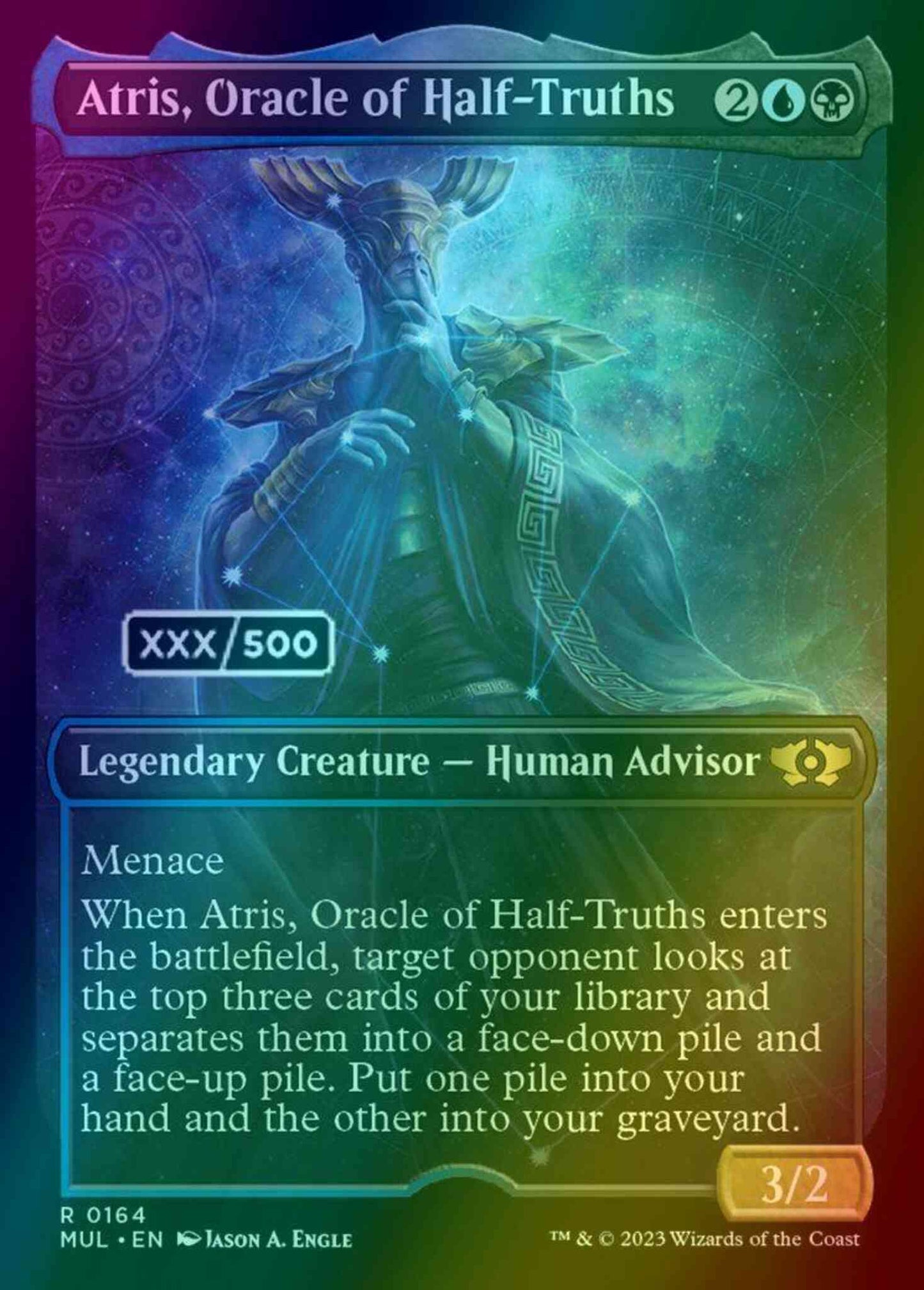 Atris, Oracle of Half-Truths - Serial Numbered [164z] [Planar Showcase] [Multiverse Legends] [Foil]