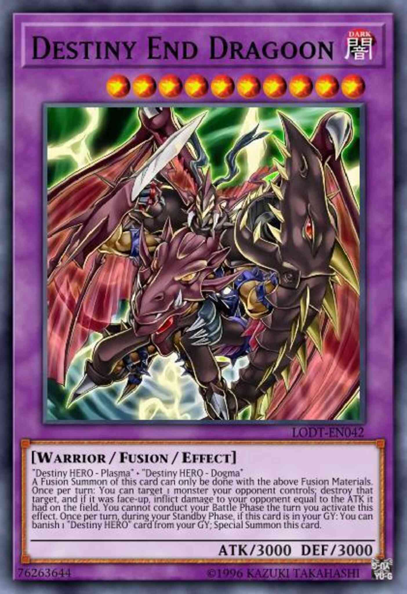 Destiny End Dragoon - LODT-EN042 - Ultra Rare - 1st Edition