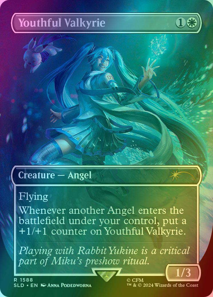 Youthful Valkyrie [1588] [Borderless] [Hatsune Miku: Winter Diva] [Secret Lair Drop] [Foil]