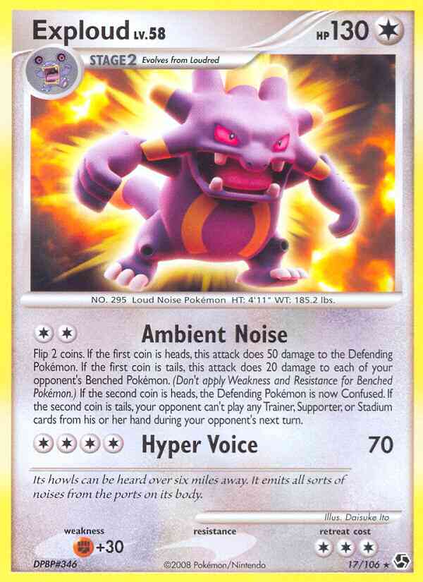 Exploud - 17/106 - Rare [dp4-17] [Reverse Holo]