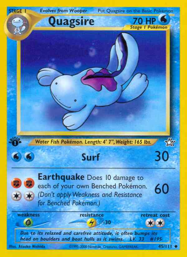 Quagsire - 45/111 - Uncommon - 1st Edition [neo1-45] [Non-Holo]