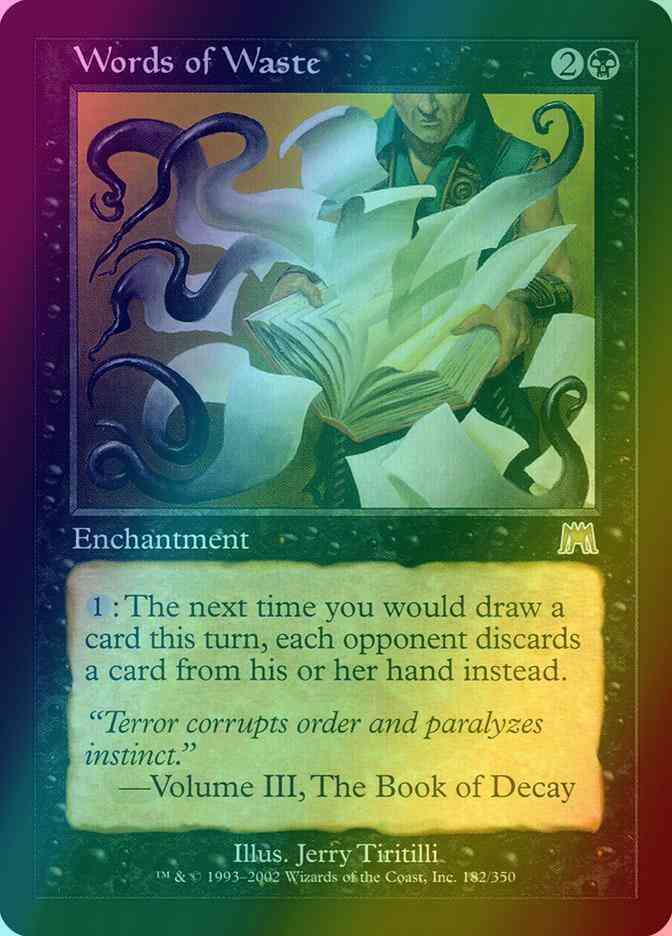 Words of Waste [182] [Onslaught] [Foil]