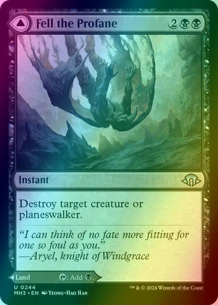 Fell the Profane // Fell Mire [244] [Modern Horizons 3] [Foil]