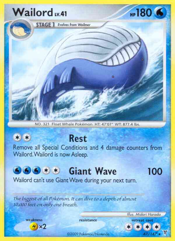 Wailord - 47/147 - Rare [pl3-47] [Non-Holo]