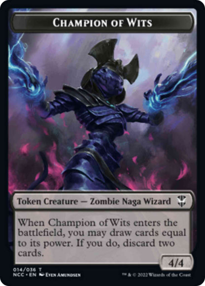 Champion of Wits Token (14) // Tentacle Token (13) [Streets of New Capenna: Commander: Tokens] [Non-Foil]