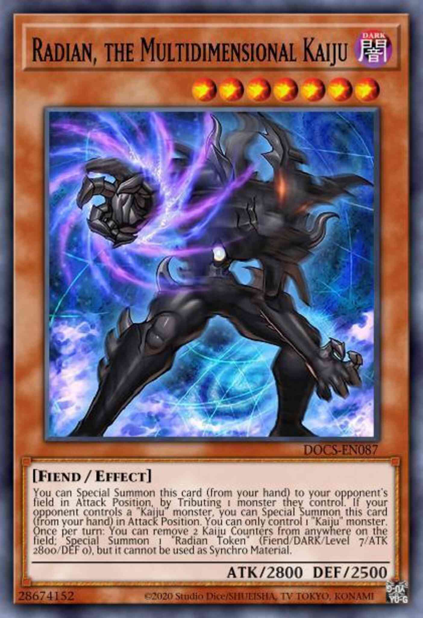 Radian, the Multidimensional Kaiju - DOCS-EN087 - Rare - 1st Edition