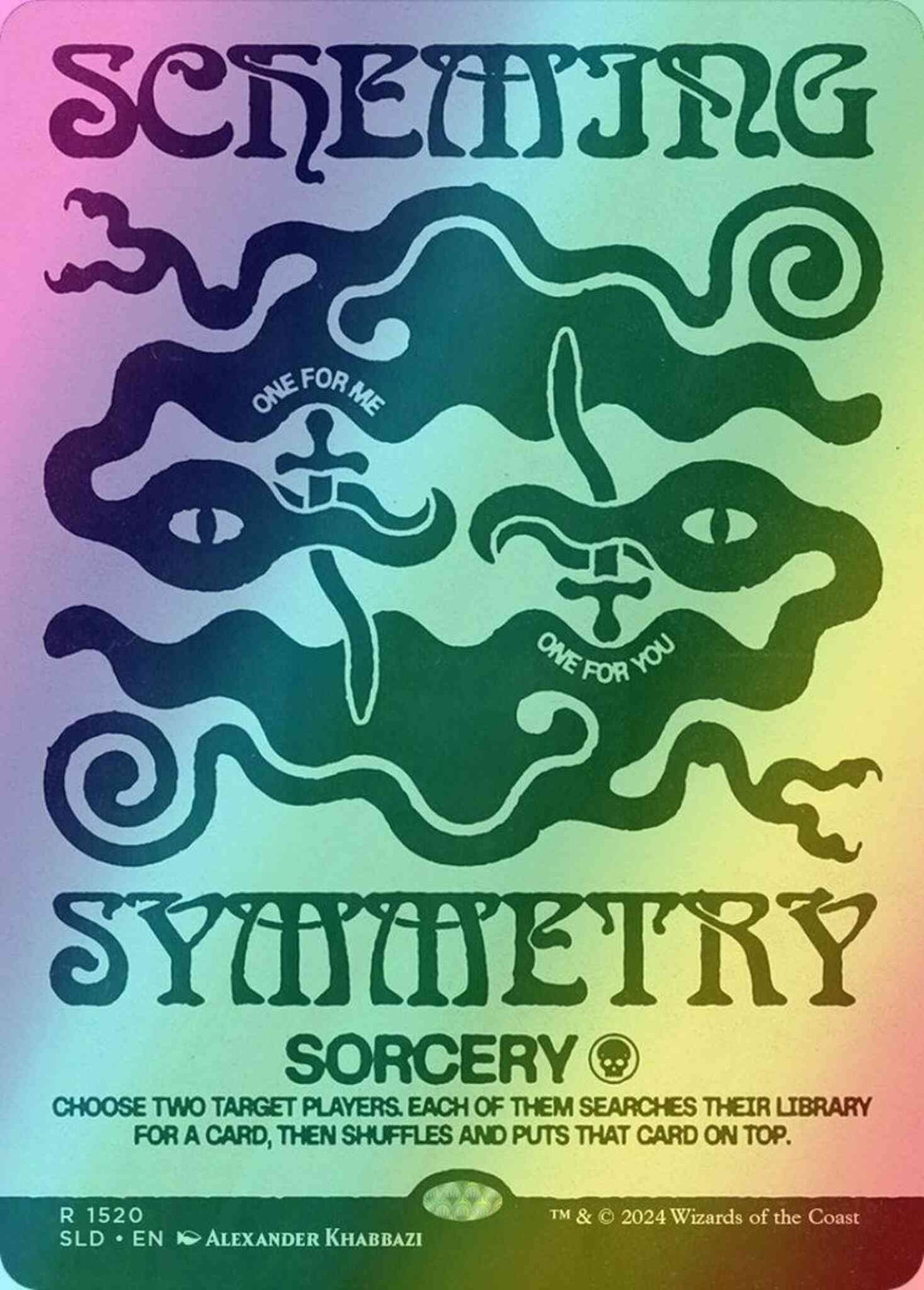 Scheming Symmetry [1520] [Borderless] [Deceptive Divination] [Secret Lair Drop] [Foil]