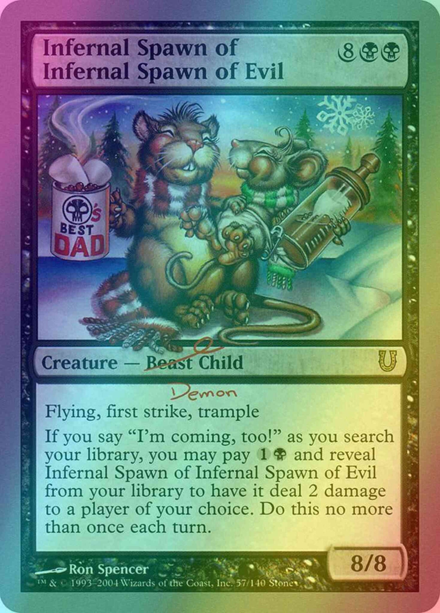 Infernal Spawn of Infernal Spawn of Evil [57] [Unhinged] [Foil]