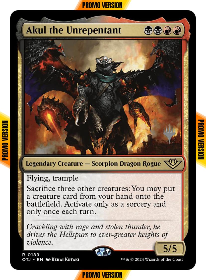 Akul the Unrepentant [189p] [Promo Pack] [Outlaws of Thunder Junction: Promos] [Non-Foil]