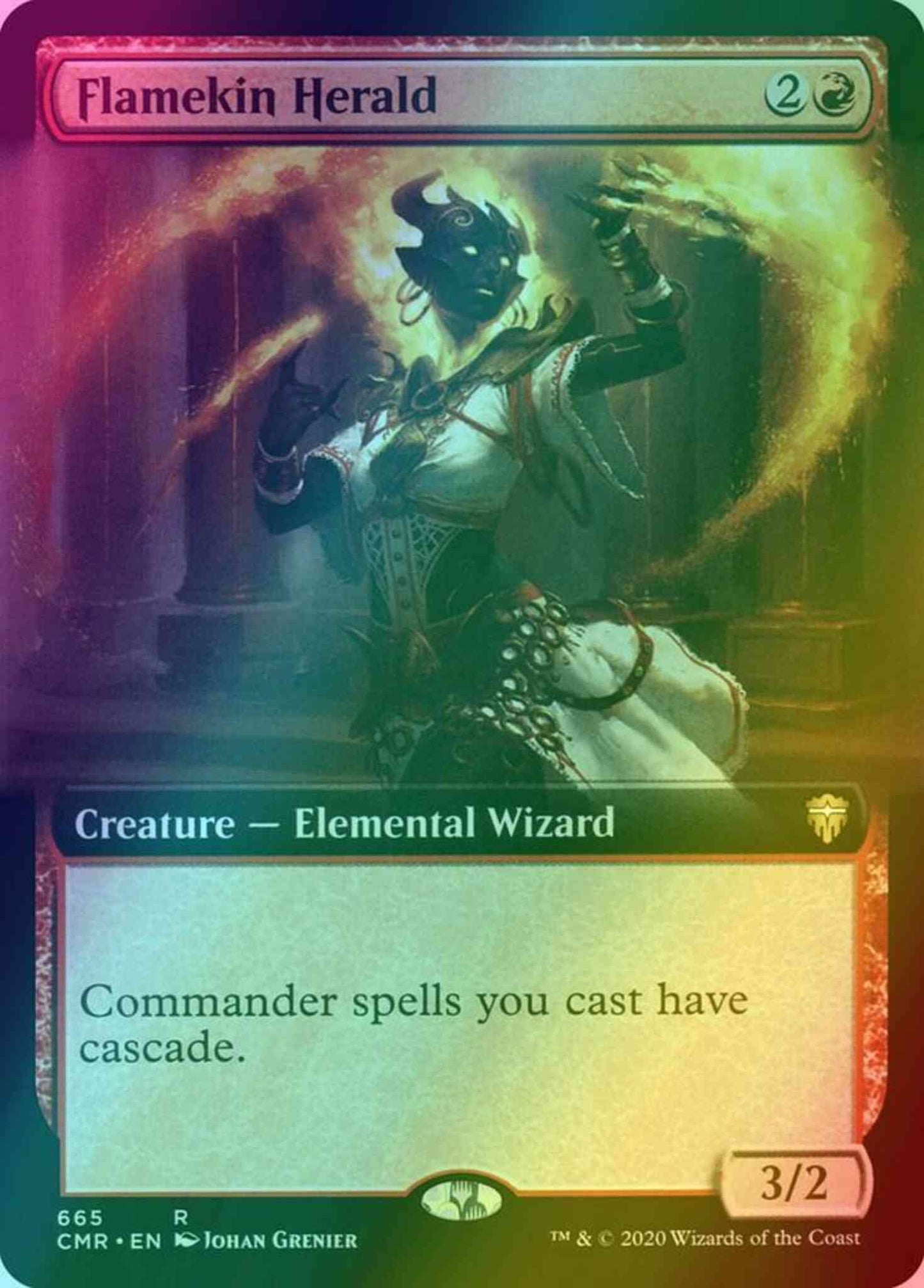 Flamekin Herald [665] [Extended Art] [Commander Legends] [Foil]